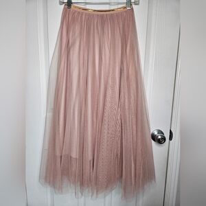Elegant Pink Tulle Skirt Midi/ Maxi from Tokyo